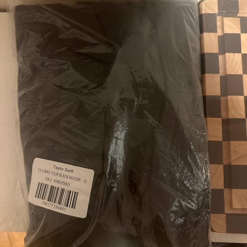 Taylor Swift Eras Tour size small black hoodie squares with faces BNWT